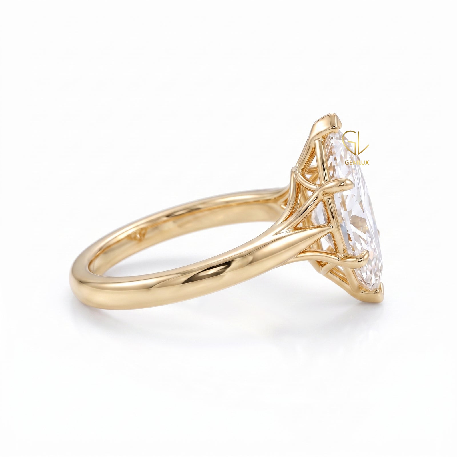 Six Prong Cathedral Ring | By Gemlux Jewels