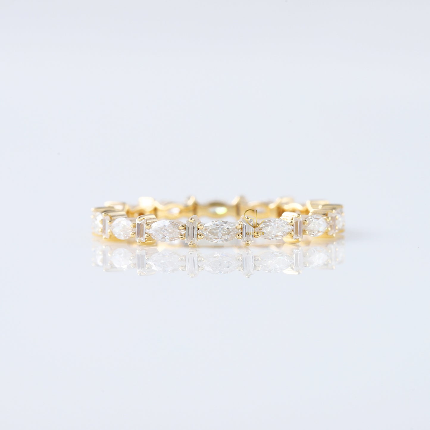 Marquise & Baguette Cut Lab Grown Alternative Eternity Band
