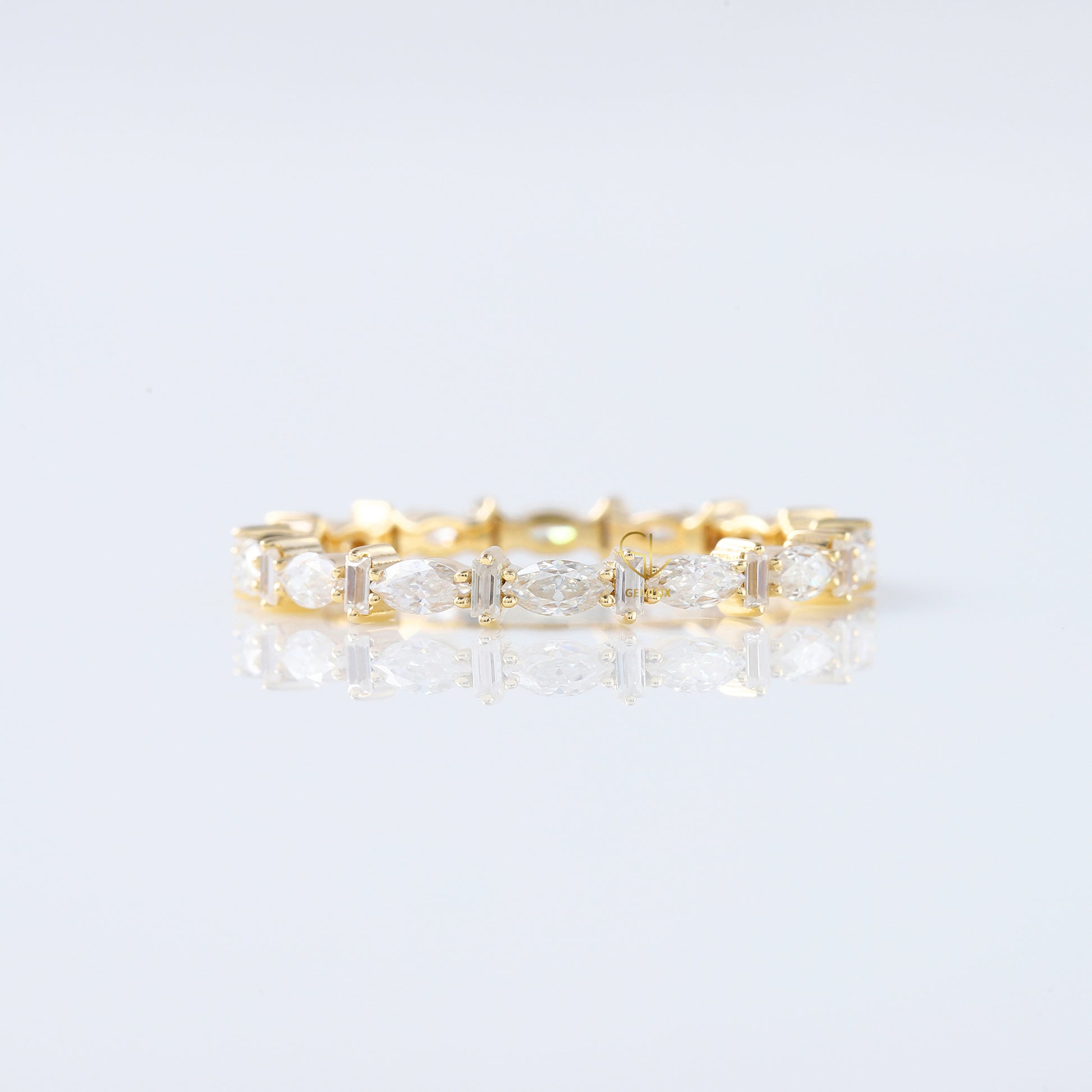 Marquise & Baguette Cut Lab Grown Alternative Eternity Band
