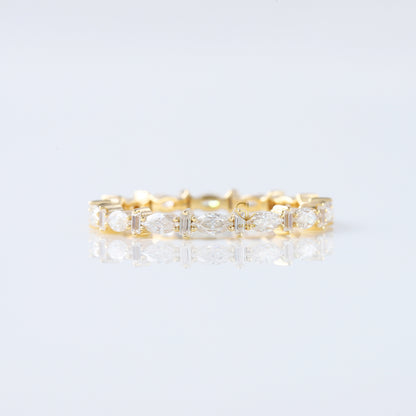 Marquise & Baguette Cut Lab Grown Alternative Eternity Band