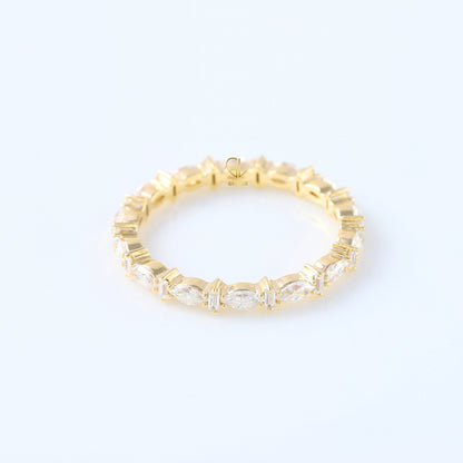 Marquise & Baguette Cut Lab Grown Alternative Eternity Band