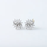 Marquise Cut Lab Grown Diamond Floral Style Earrings