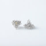 Marquise Cut Moissanite Diamond Floral Earrings