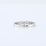 Marquise & Round Cut Moissanite Diamond Two Row Half Eternity Band