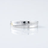 Micro Pave Set Round Moissanite Diamond Wedding Band