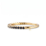 Minimalist Black Round Moissanite Wedding Band