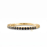 Minimalist Black Round Moissanite Wedding Band