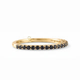 Minimalist Black Round Moissanite Wedding Band