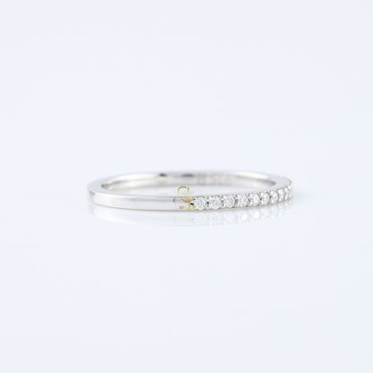 Minimalist Round Cut Lab Grown Eternity Wedding Band
