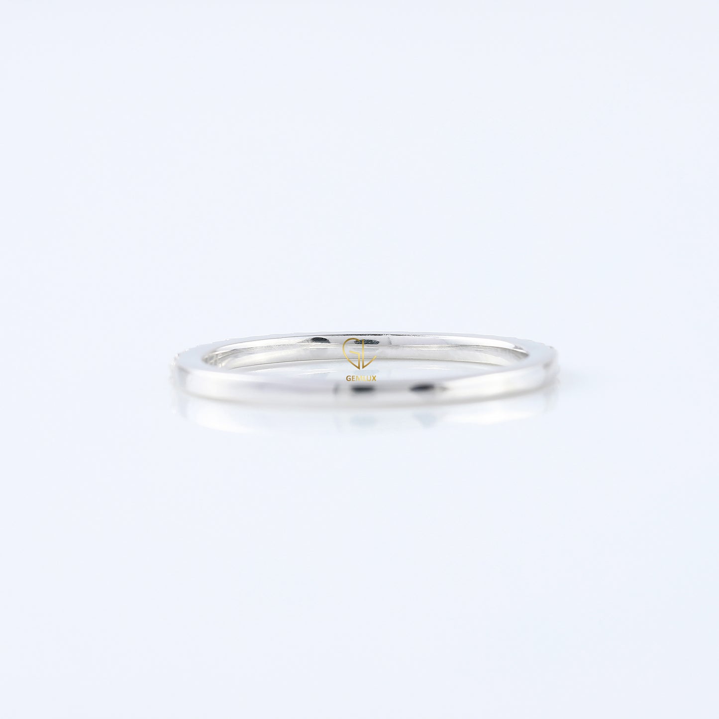 Minimalist Round Cut Lab Grown Eternity Wedding Band