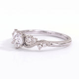 Minimalist Swirl Round Lab Grown Diamond Ring