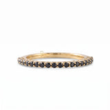 Minimalist Black Round Moissanite Wedding Band