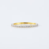Minimalist Round Moissanite Eternity Wedding Band