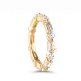 Moissanite Alternative Stone Stackable Wedding Ring