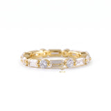 Moissanite Alternative Stone Stackable Wedding Ring