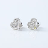 Moissanite Diamond Heart Shape Stud Earrings