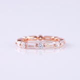 Moissanite Alternative Stone Stackable Wedding Ring