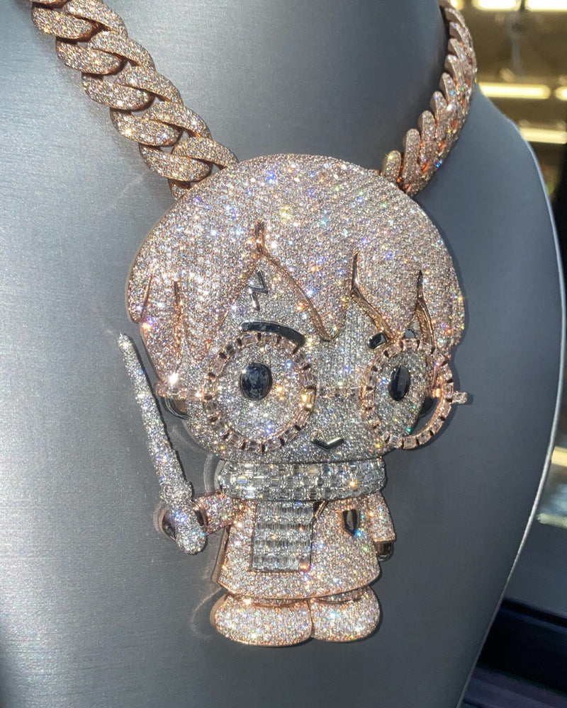Moissanite Fully Iced Out Custom Cartoon Hip Hop Pendant