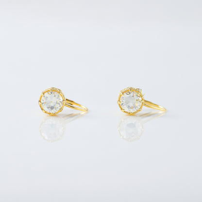 Old European Round Cut Lab Grown Earrings