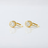 Old European Round Moissanite Earrings