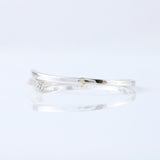 Open Cuff Bypass Moissanite Bangle Bracelet