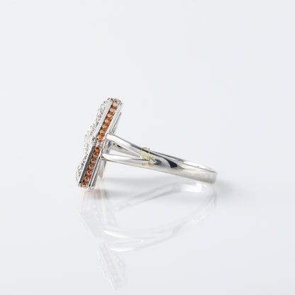 Open Cuff Moissanite Diamond Solitaire Engagement Ring