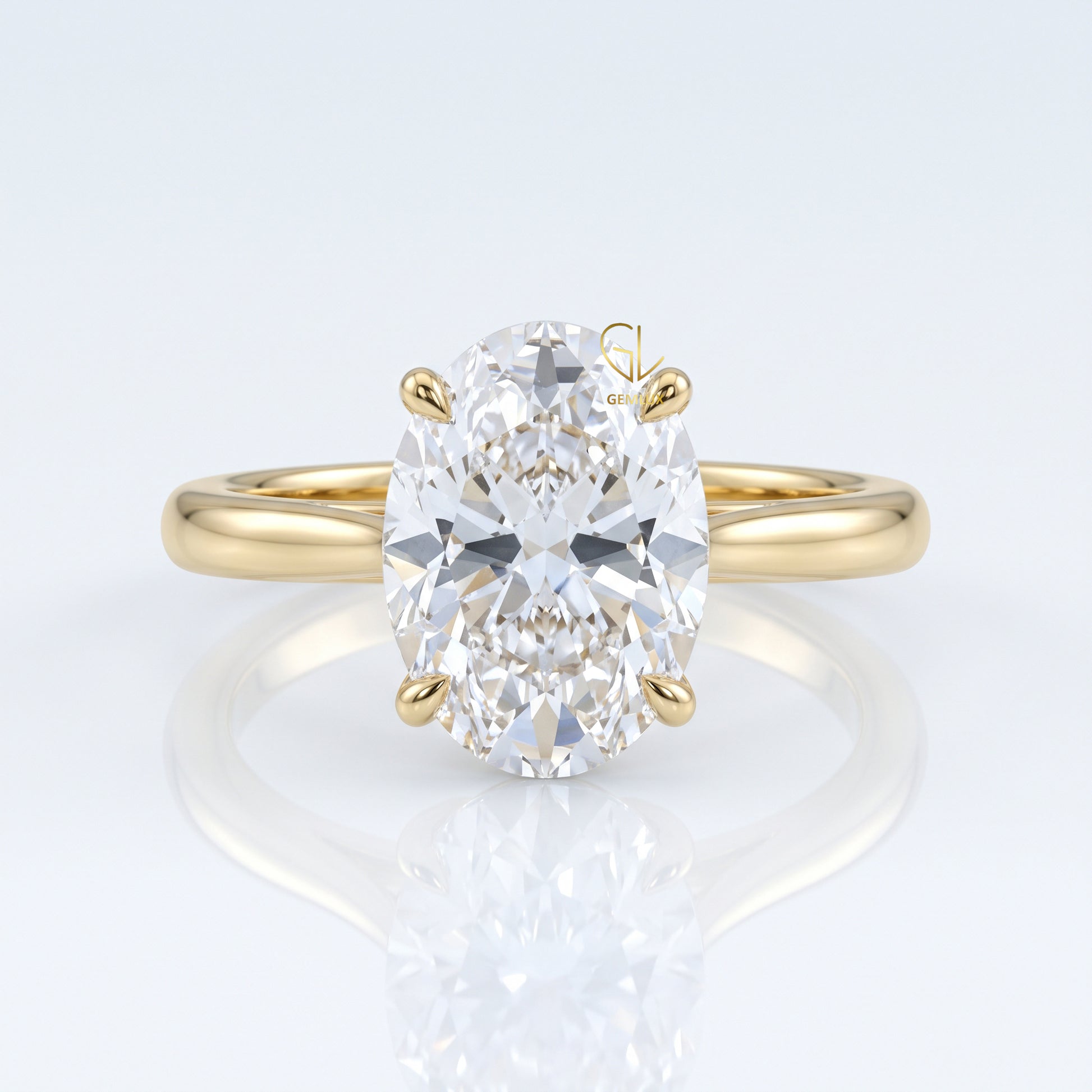 Classic Four Prong Minimalist Ring | By Gemlux Jewels