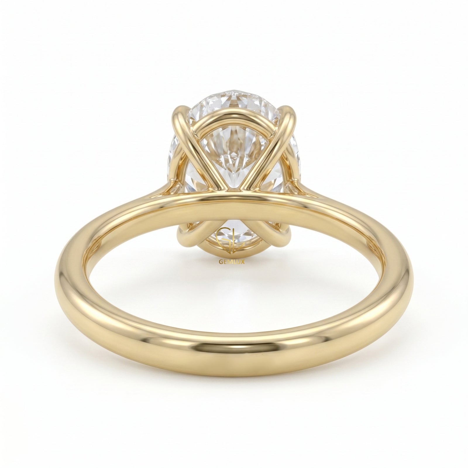 Oval Cut Lab Grown Diamond Solitaire Engagement Ring