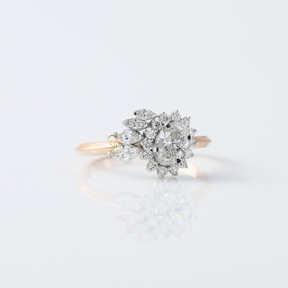 Oval Cut Moissanite Diamond Vintage Engagement Ring