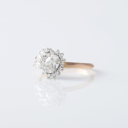 Oval Cut Moissanite Diamond Vintage Engagement Ring