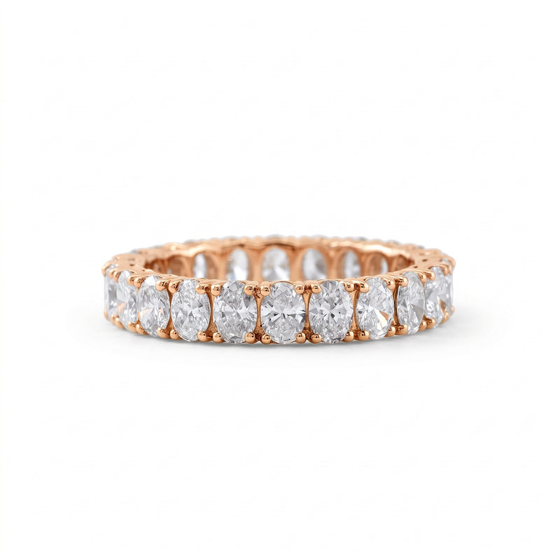 Oval Cut Moissanite Eternity Wedding Band