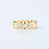 Oval Cut Lab Grown Diamond Bezel Set Eternity Wedding Band