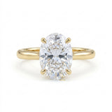 Oval Cut Lab Grown Diamond Solitaire Engagement Ring