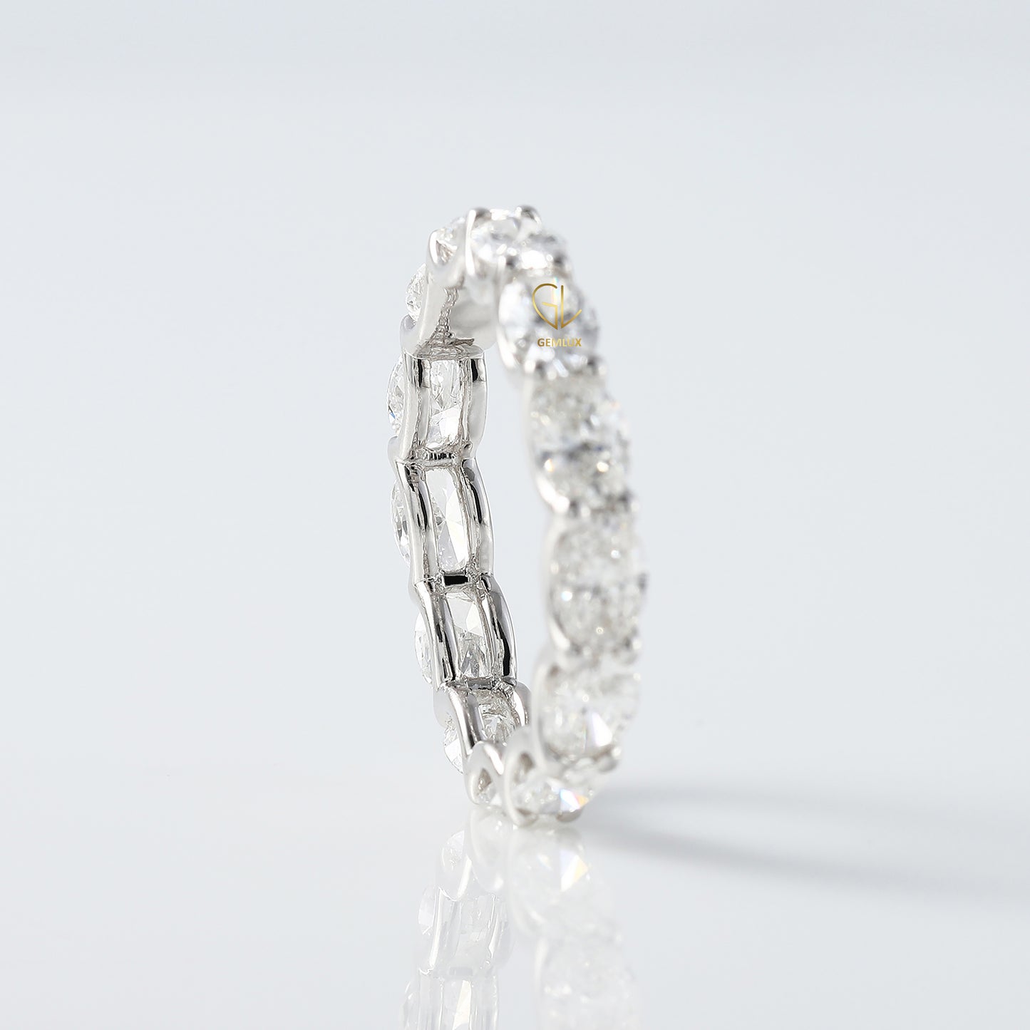 Oval Cut Lab Grown Eternity Wedding Band Oval Rings​ eternity ring eternity band ring​ wedding bands​ wedding bands for women diamond wedding bands