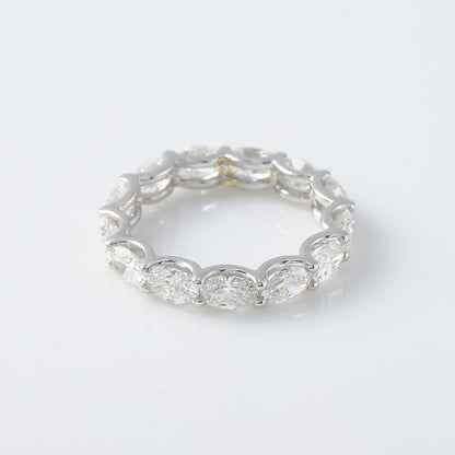 Oval Cut Lab Grown Eternity Wedding Band Oval Rings​ eternity ring eternity band ring​ wedding bands​ wedding bands for women diamond wedding bands