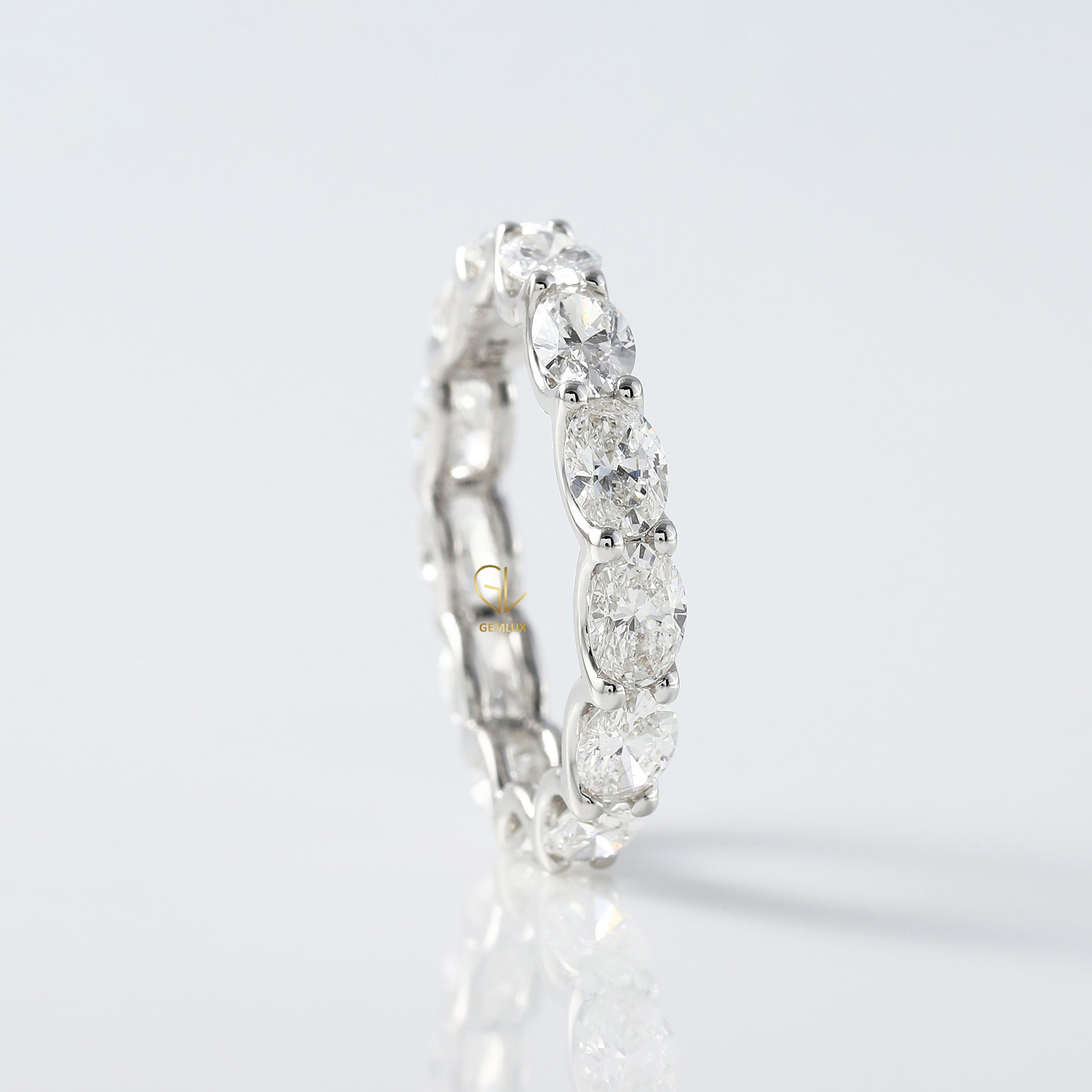 Oval Cut Lab Grown Eternity Wedding Band Oval Rings​ eternity ring eternity band ring​ wedding bands​ wedding bands for women diamond wedding bands