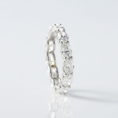 Oval Cut Lab Grown Eternity Wedding Band Oval Rings​ eternity ring eternity band ring​ wedding bands​ wedding bands for women diamond wedding bands