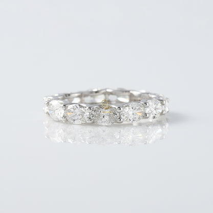 Oval Cut Lab Grown Eternity Wedding Band Oval Rings​ eternity ring eternity band ring​ wedding bands​ wedding bands for women diamond wedding bands