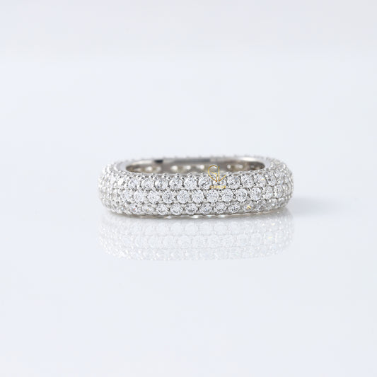 Pave Set Lab Grown Daimond Square Design Eternity Band