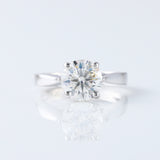 Pinch Style 2 CT Round Cut Lab Grown Solitaire Ring
