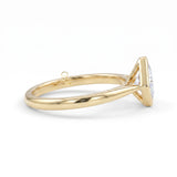 Princess Cut Lab-Grown Diamond Bezel Ring in Yellow Gold