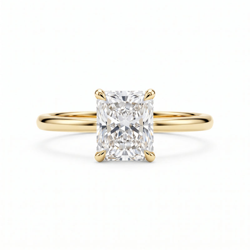 Elongated Radiant Cut Lab-Grown Diamond Solitaire Engagement Ring