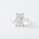 Radiant Cut Moissanite Solitaire Engagement Ring