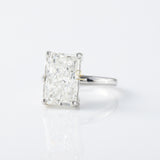 Radiant Cut Moissanite Solitaire Engagement Ring