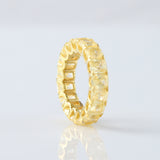 Radiant Cut Yellow Moissanite Diamond Eternity Wedding Band