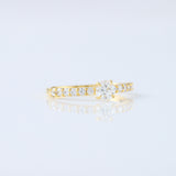 Round Cut Lab Grown Diamond Accent Ring