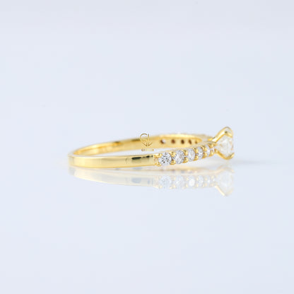 Round Cut Lab Grown Diamond Accent Ring