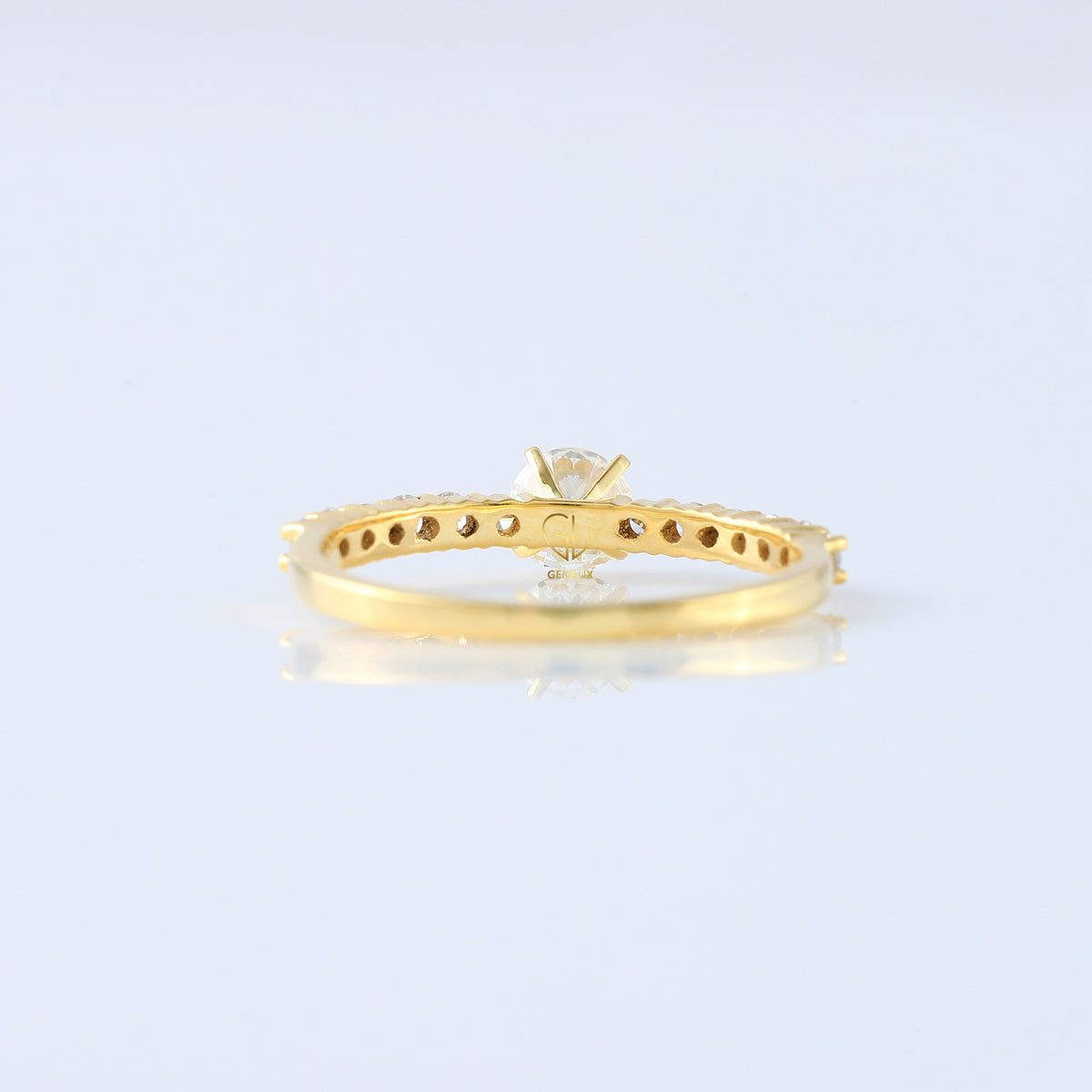 Round Cut Lab Grown Diamond Accent Ring