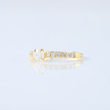 Round Cut Lab Grown Diamond Accent Ring