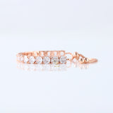Round Cut Lab Grown Diamond Adjustable Bracelet For Women